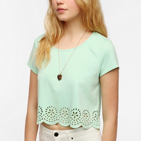 Urban Outfitters Tops - UO Pins & Needles Eyelet Laser Cut Crop Top